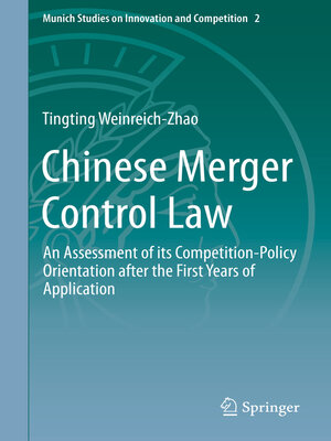 cover image of Chinese Merger Control Law